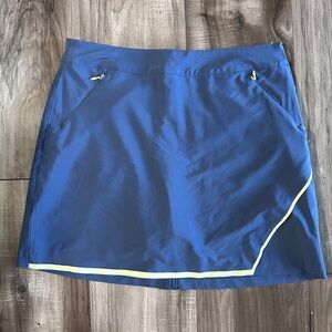 Slazenger Blue Skirt with Yellow Trim
